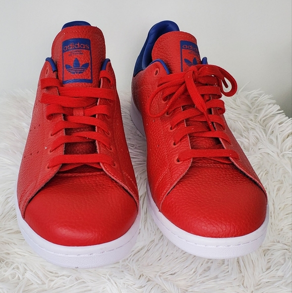 Adidas originals Stan Smith Woven men's trainers shoes sneakers Red Size 13 - Picture 3 of 13